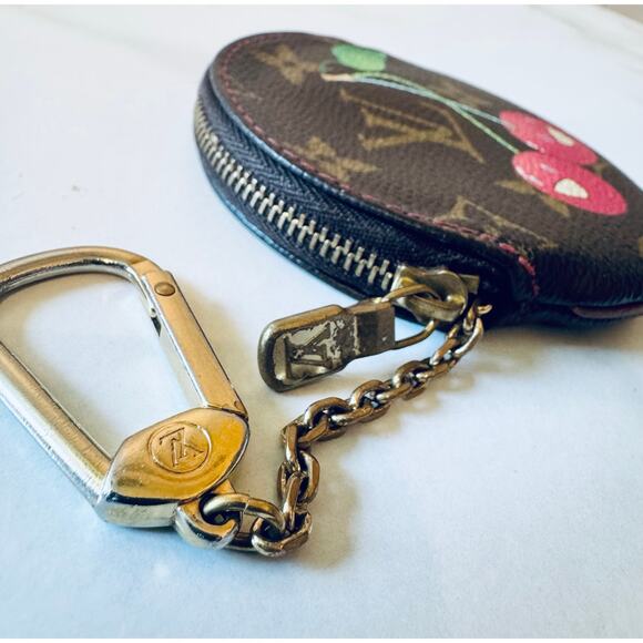 🍒Louis Vuitton Takashi Murakami Cerises Cherries Sac Plat and Round Coin Purse - Picture 16 of 16